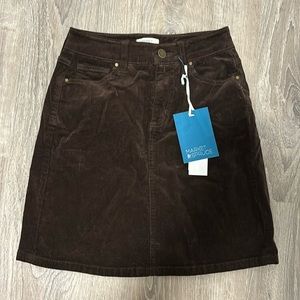 Brown corduroy fall skirt